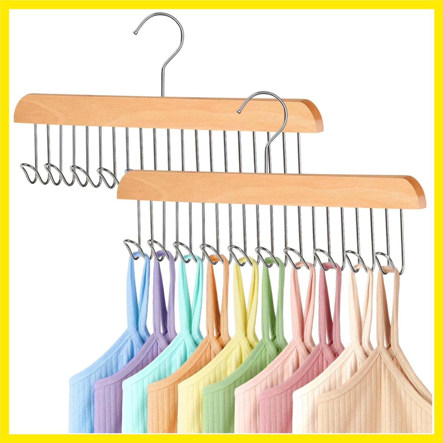 2 Pack Bra Hangers for Closet Organizer Upgraded Non-Slip Bra Organizer for C...