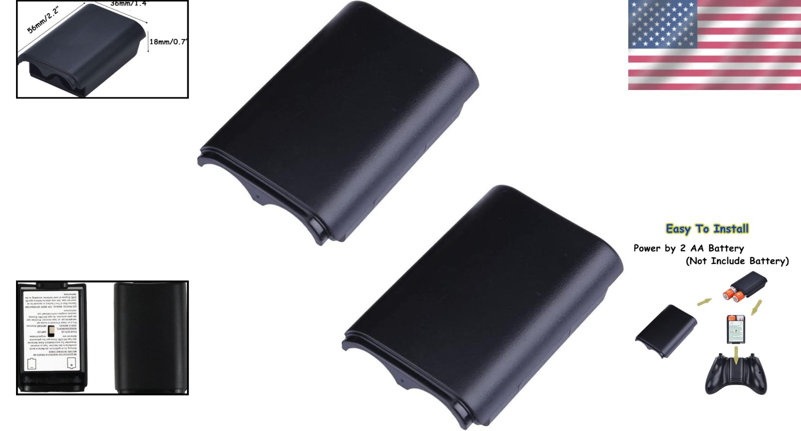 Sturdy 2-Pack Battery Covers for Xbox 360 Controllers - Perfect Fit & Function