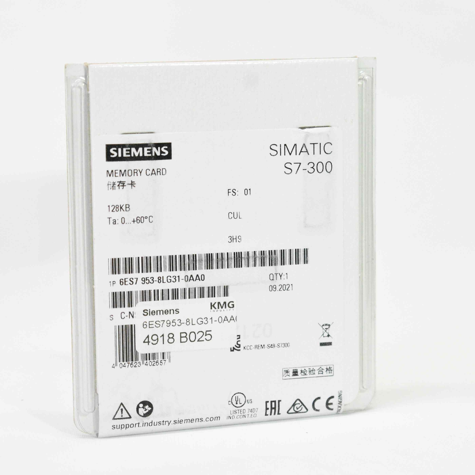 Siemens Simatic MMC 128kB 6ES7953-8LG31-0AA0 6ES7 953-8LG31-0AA0 -New-