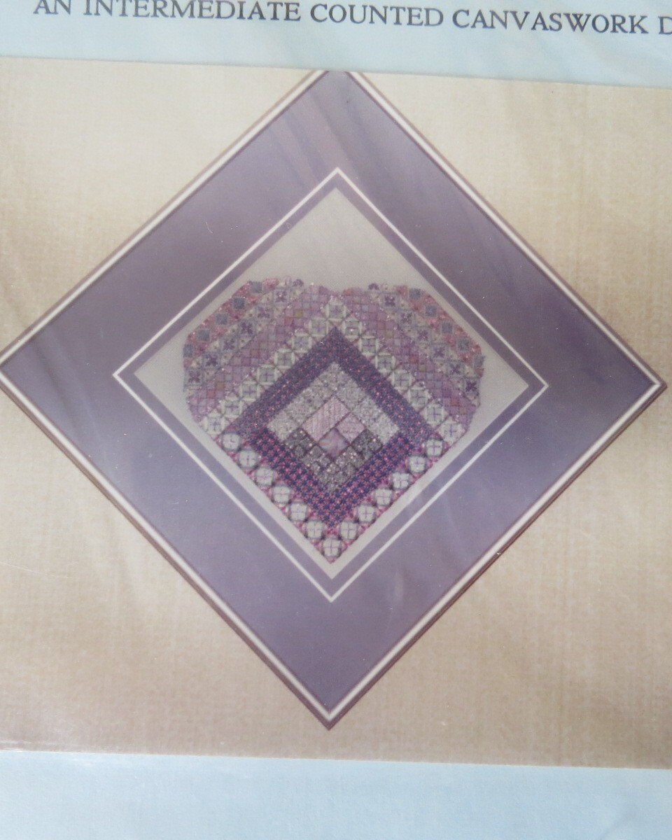 Log Cabin Heart NORTHERN PINE DESIGNS CHART worked on mono canvas Pattern only