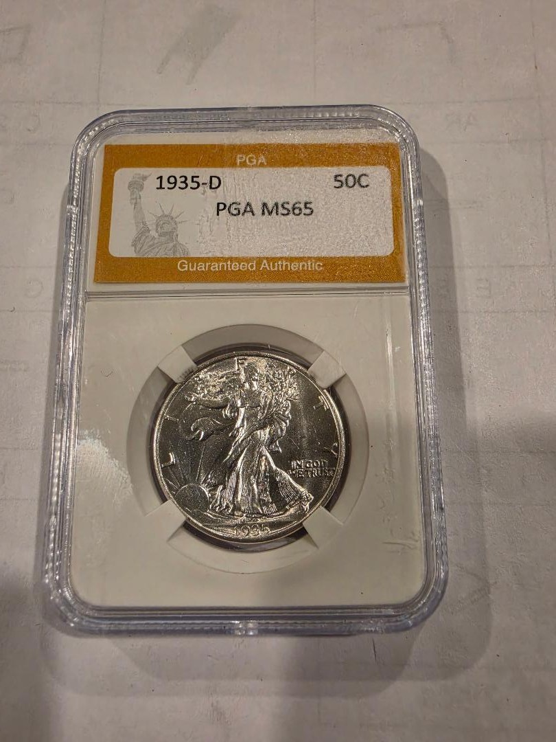 1935 D Walking Liberty Half Dollar MS65
