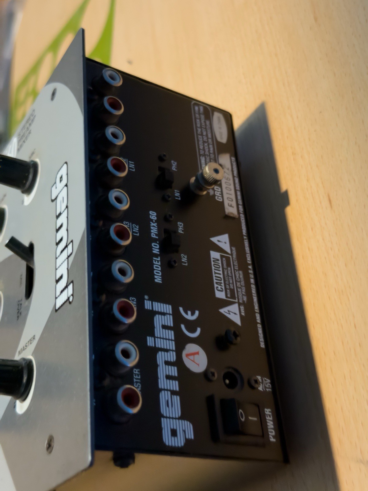 Gemini PMX-60 DJ Mixer 2-Channel Stereo Preamp
