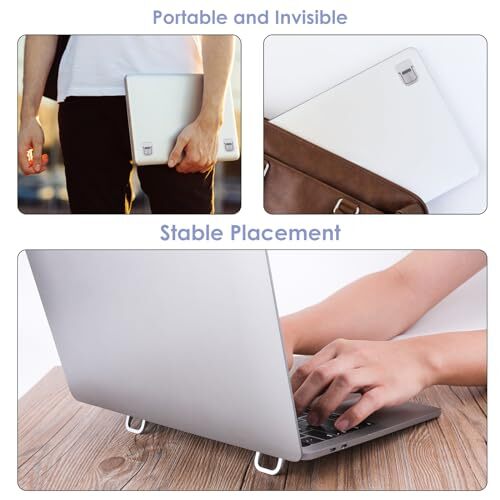 Giantree 2 Pcs Mini Computer Keyboard Stand for Desk, Portable Keyboard Silver