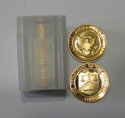 1 ROLL of PROOF U.S. Mint Quarter Size Brass Token Coins = 20 Coin LOT