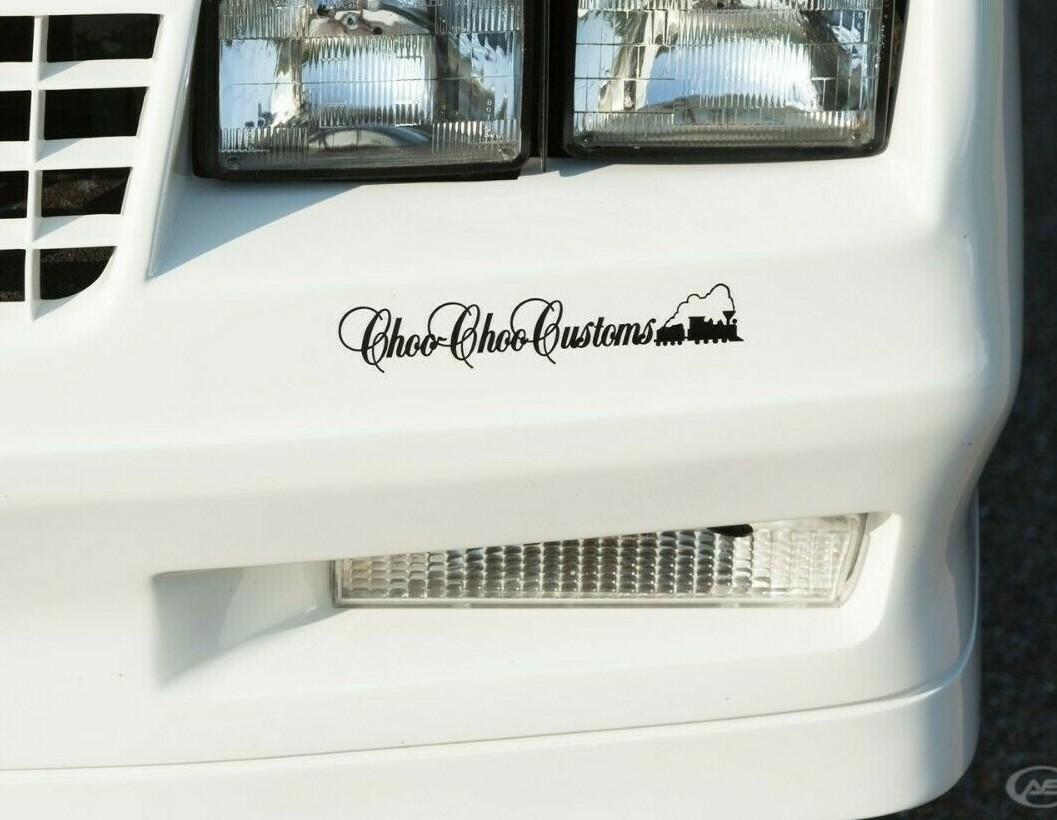 84-87 CHOO CHOO CUSTOMS CHEVY CHEVROLET EL CAMINO BADGE DECAL STICKER EMBLEM SET