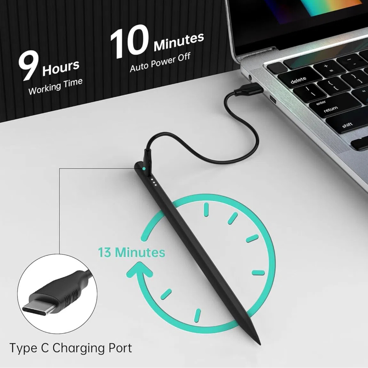 iPad Pencil 2nd Generation, Apple iPad Air/iPad Mini/iPad Pro Fast Charging