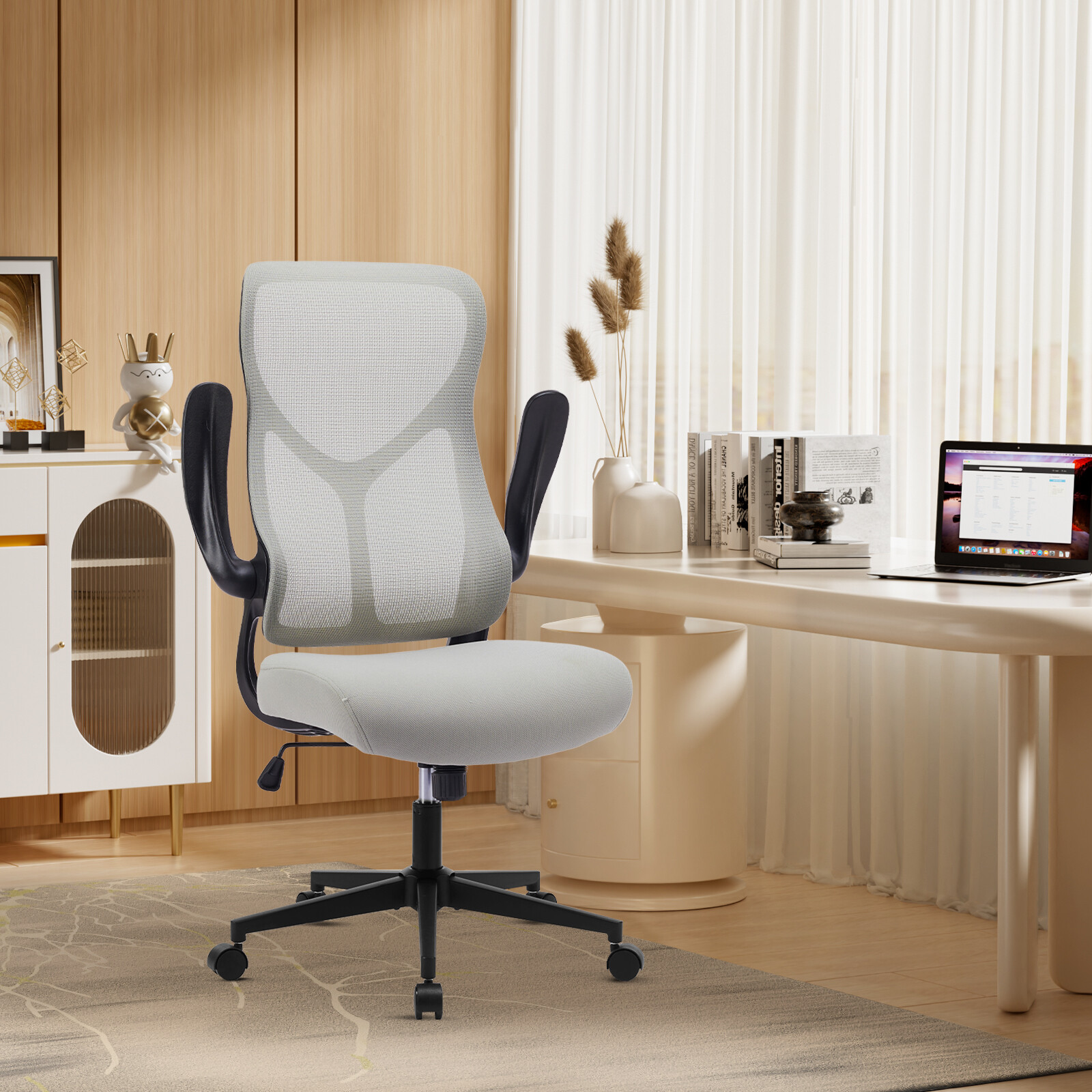 Height Adjustable Ergonomic Office Chair, Thick Cushion High Back Computer Chair