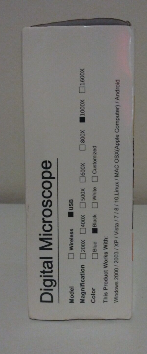 Black Digital 1000 X Microscope