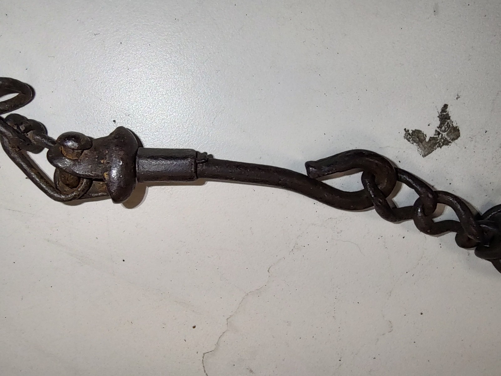 Blacksmith ladel with hand crafted chain 1800's ?