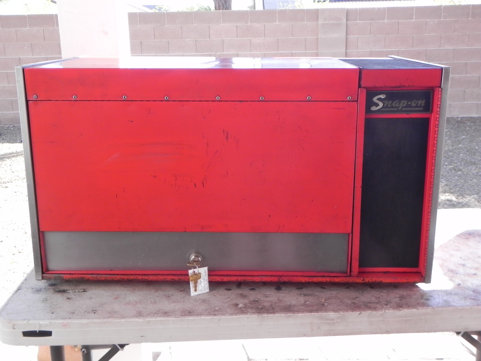 Snap-On KR537A 12 Drawer Flip Top Heavy Duty Chest Red 1978 USA 2 Keys (Oldie)