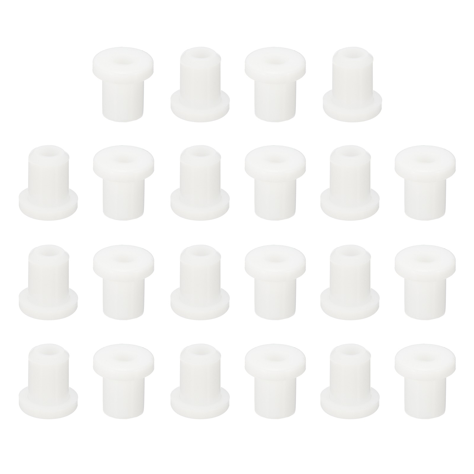 22 Pcs 3/16"(5.2mm)Drill Hole,1/8"(3mm)ID. Silicone Rubber Grommet, White