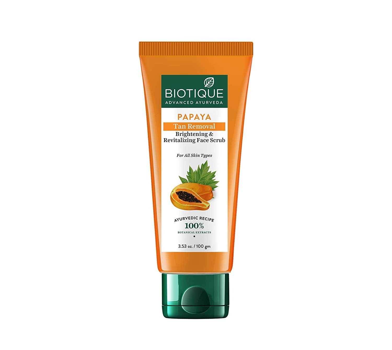 Biotique Papaya Tan Removal Brightening & Reviatalizing Face Scrub 100gm-