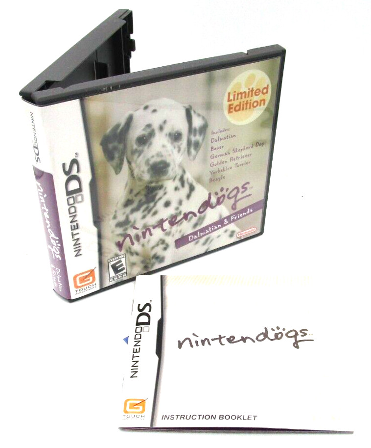 Nintendo DS Nintendogs Dalmation & Friends Limited Edition EMPTY Case w/ Manual