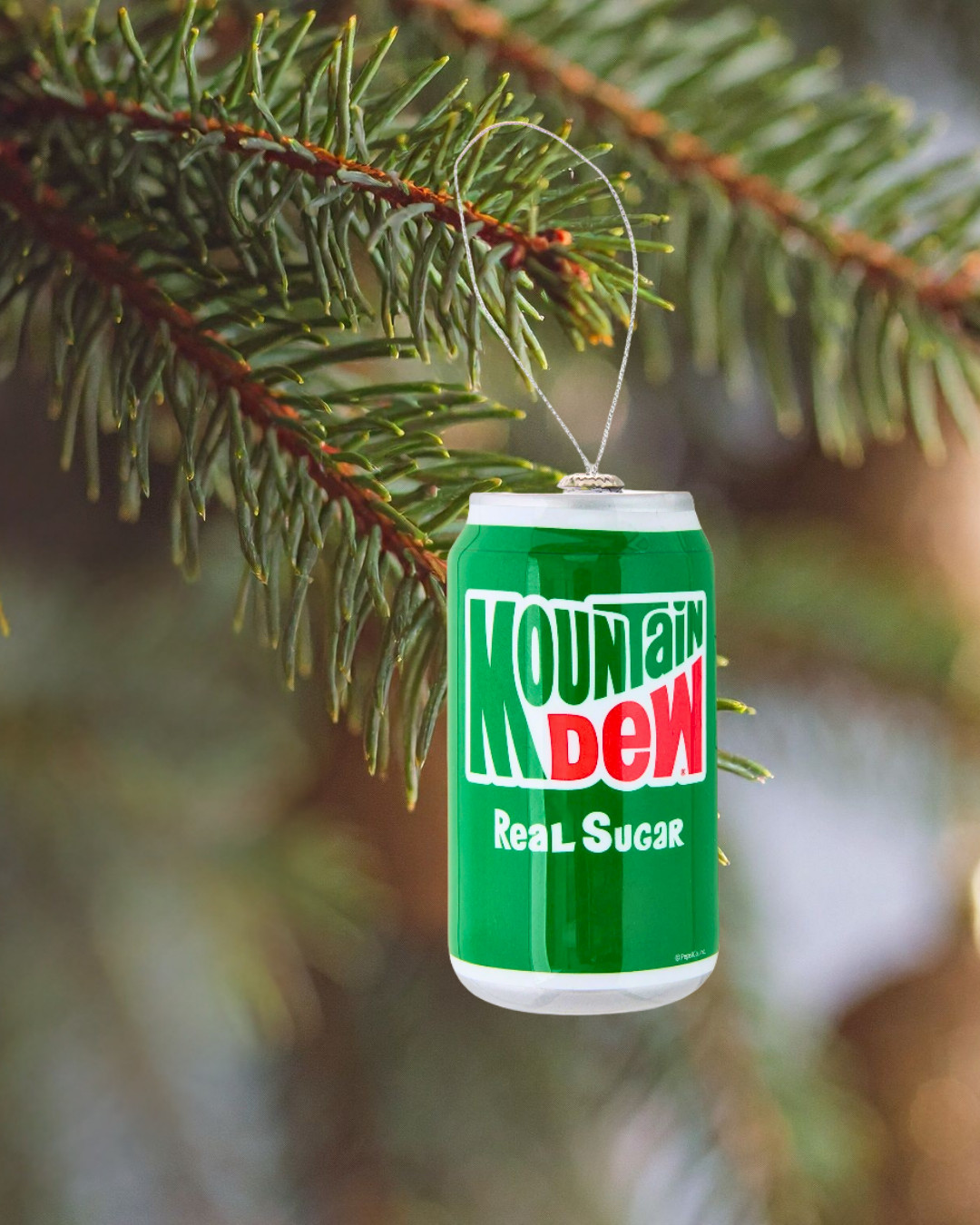 Mountain Dew Real Sugar Can Holiday Ornament