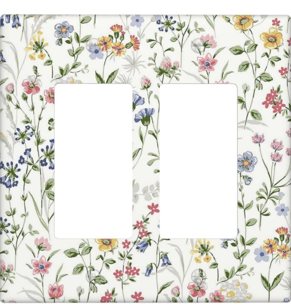Colorful Farm Floral Wall Plate Cover 2 Gang Light Switch Plate Cover Rare