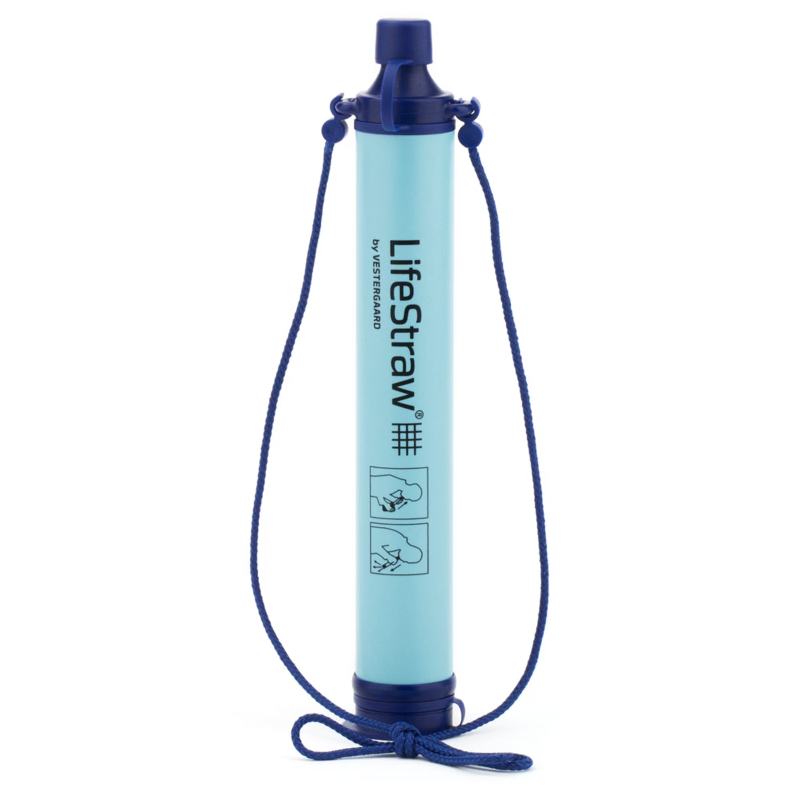 Lifestraw Personal Water Filter for Travel, Hiking, Camping and Survival - Blue
