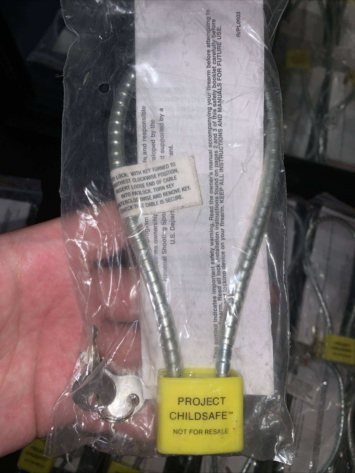 Gun Cable Locks With Keys New