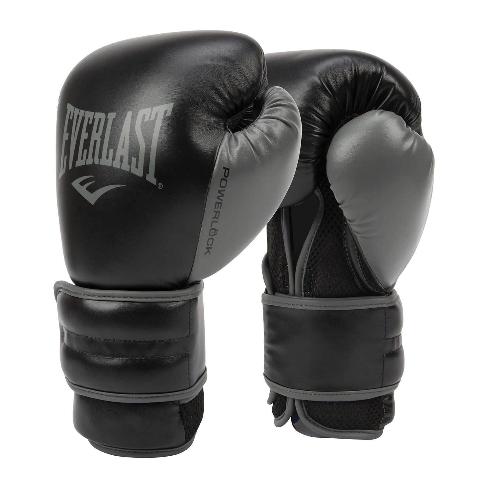 Everlast Powerlock 2 Boxing Gloves | Heavy Bag | 16 oz, Black / Gray