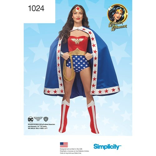 Simplicity 1024 Authentic DC Comics Wonder Woman COSTUME Sz 6-14 UNCUT Pattern