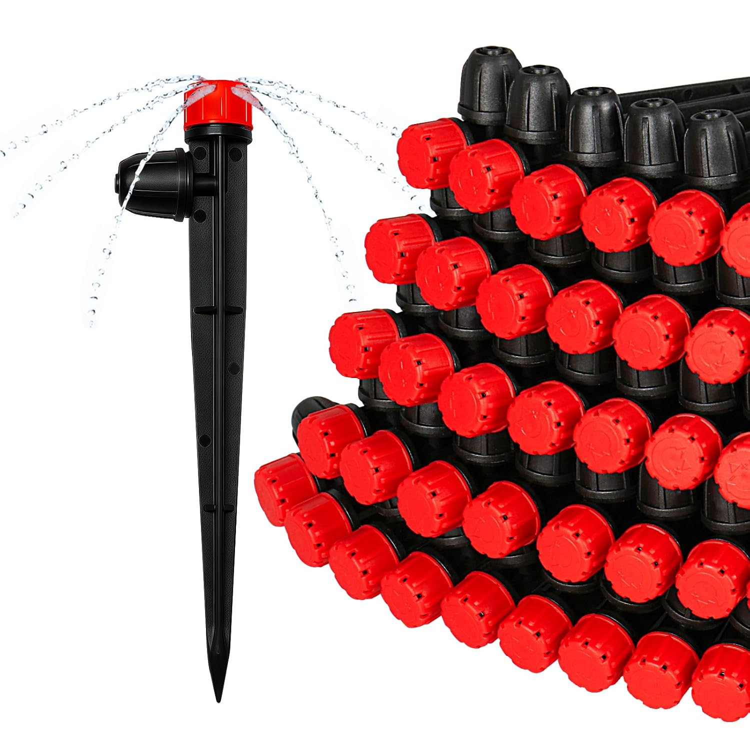 50 Pieces Drip Irrigation Emitters, Adjustable 360 Degree Drip Stream Emitters o