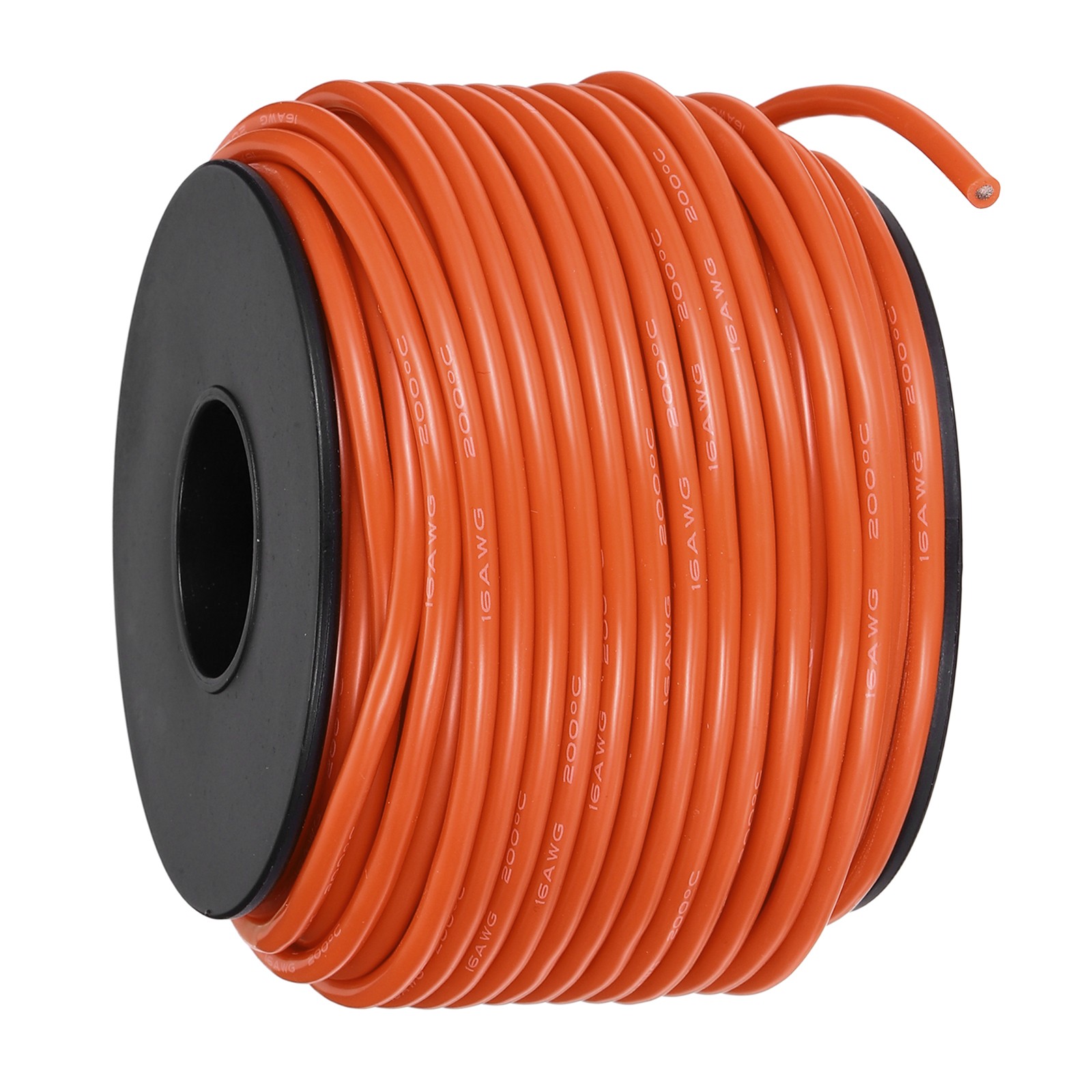 16 AWG Flexible Silicone Wire 30.5m/100ft Tinned Copper Electrical Wire Orange