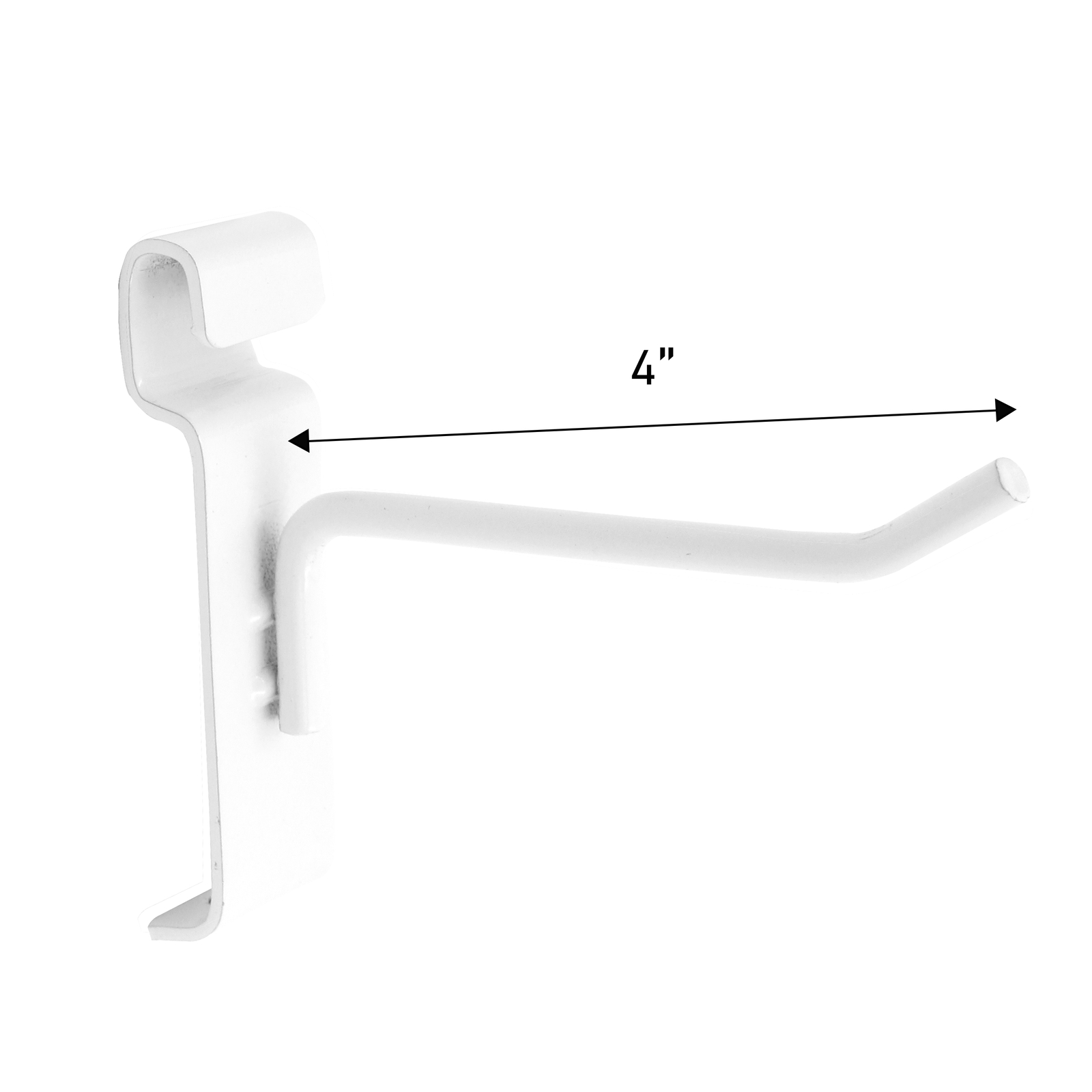SSWBasics 4 inch White Peg Hook for Wire Grid - Pack of 50 - Durable Grid Wall