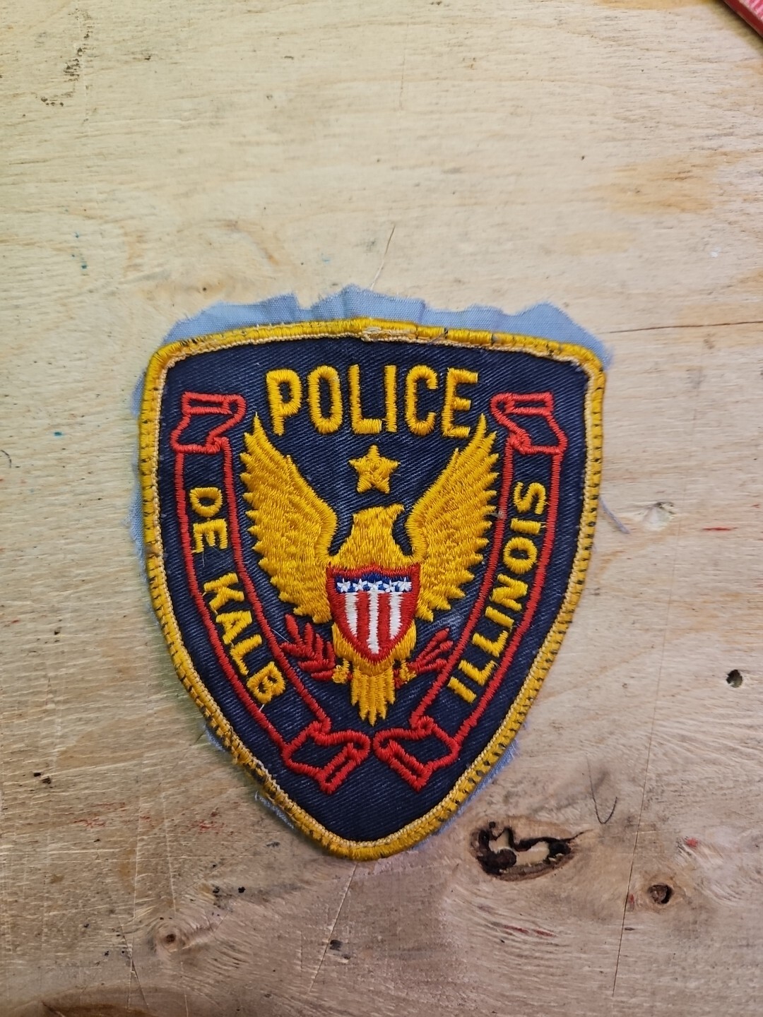 Vintage De KALB Illinois POLICE Patch - Sew On - Uniform PATCH