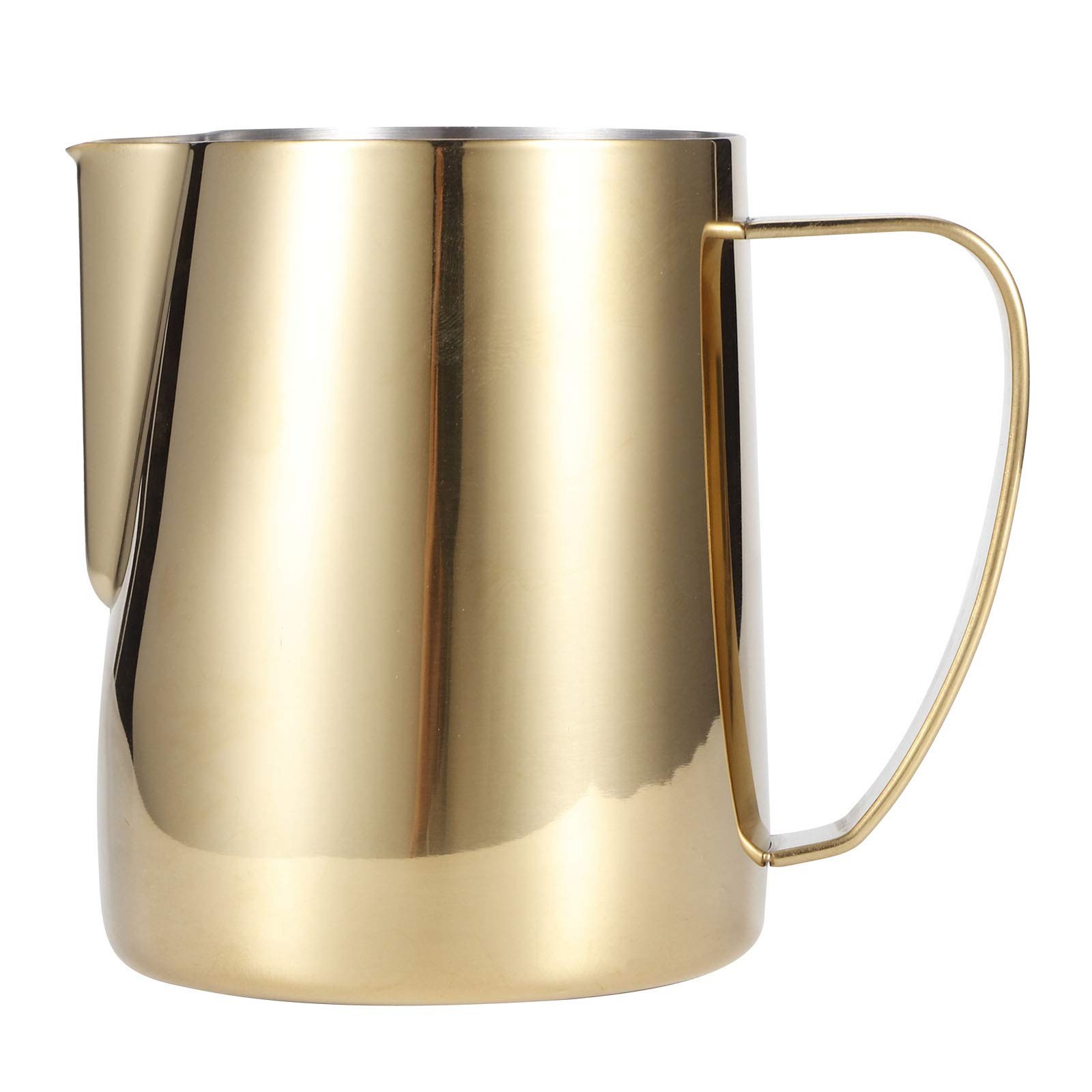 12oz/350ml Gold Milk Frothing Pitcher Stainless Steel Steamer Espresso Jug
