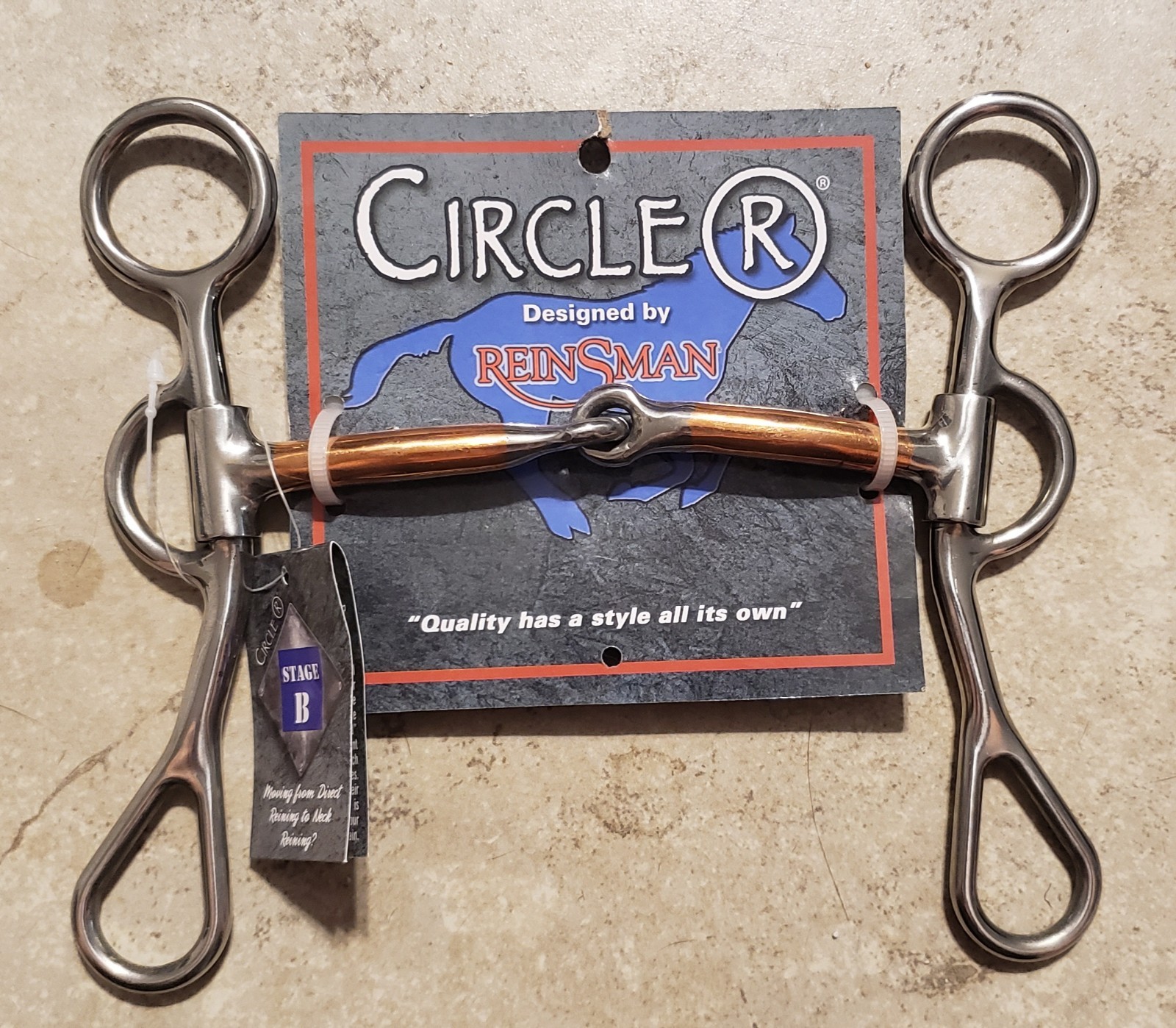 Circle R Western Gaited Bit Medium Port 5" Mouth, 6” Cheeks Stage B