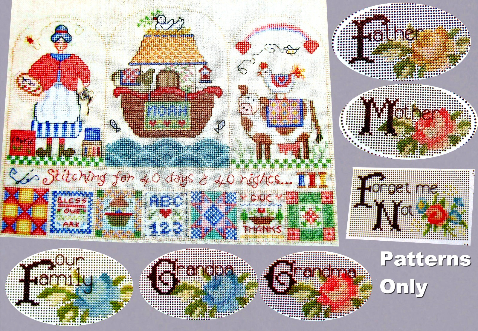 Mrs Noahs Needlework Stitchbook Family Ties Our Family CROSS STITCH PATTERNS