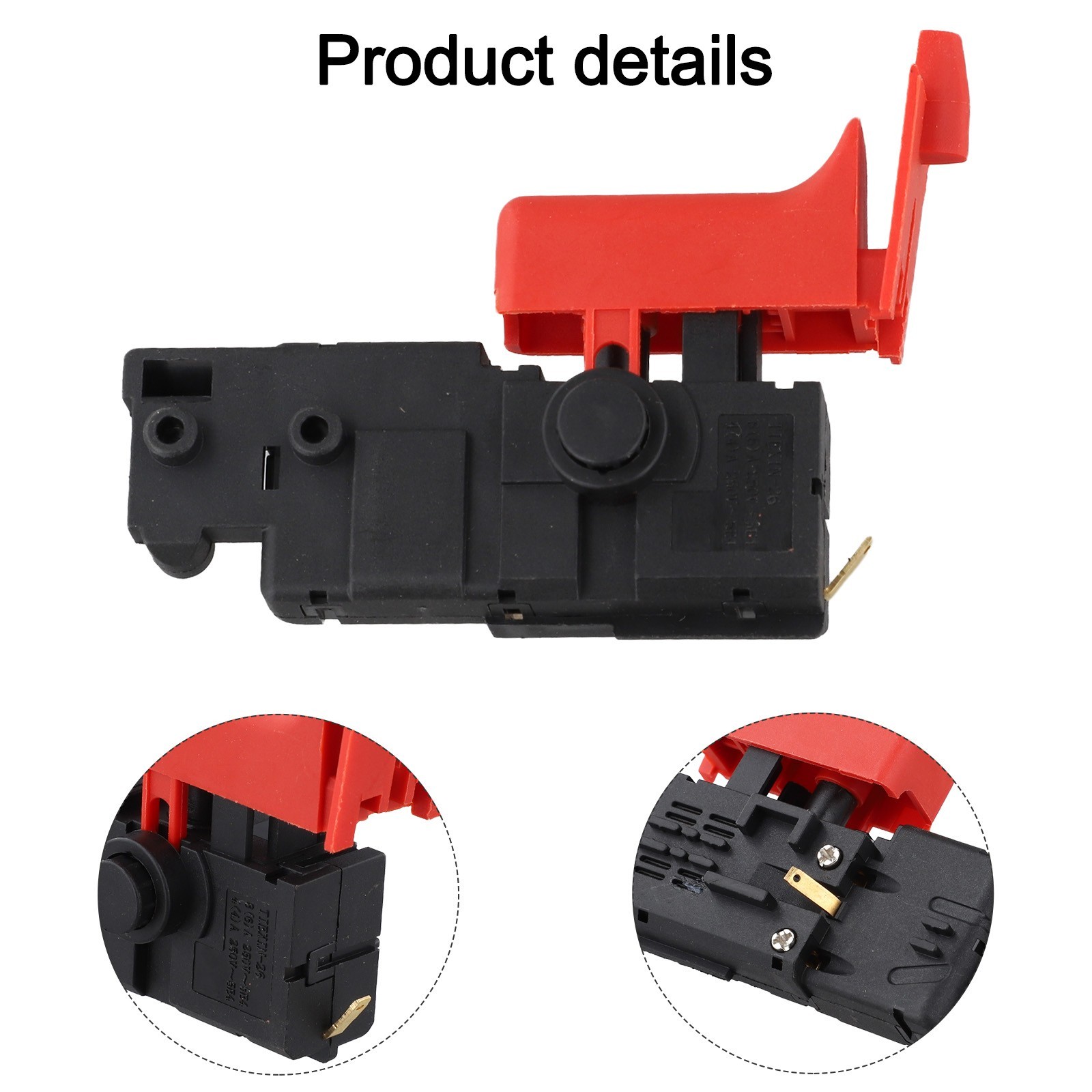 Replace Your Worn Out Switch with AC220V Rotary Hammer Switch Black Red Design