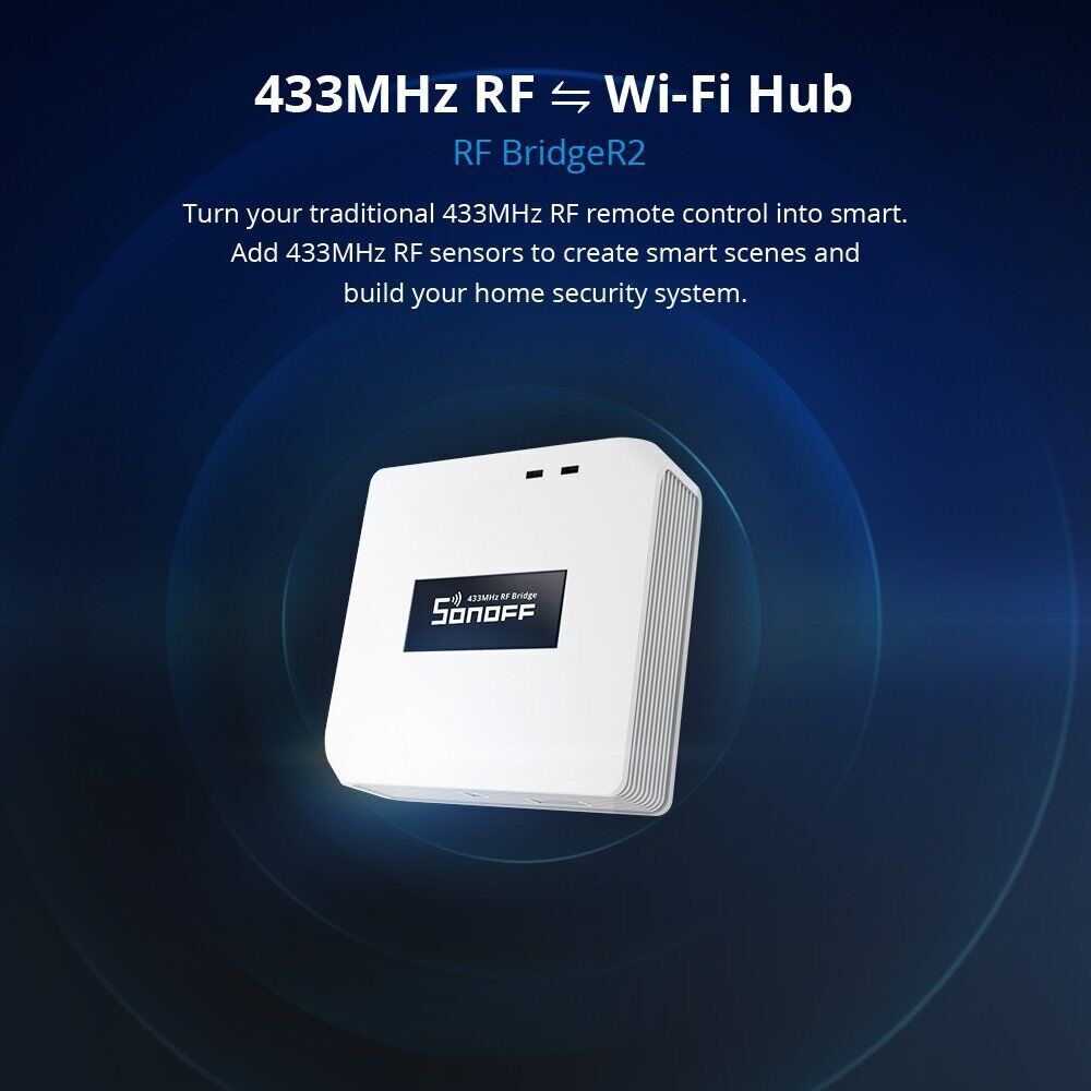 SONOFF RF R2 Bridge Gateway WiFi 433MHz Wireless Switch Smart Remote Controller