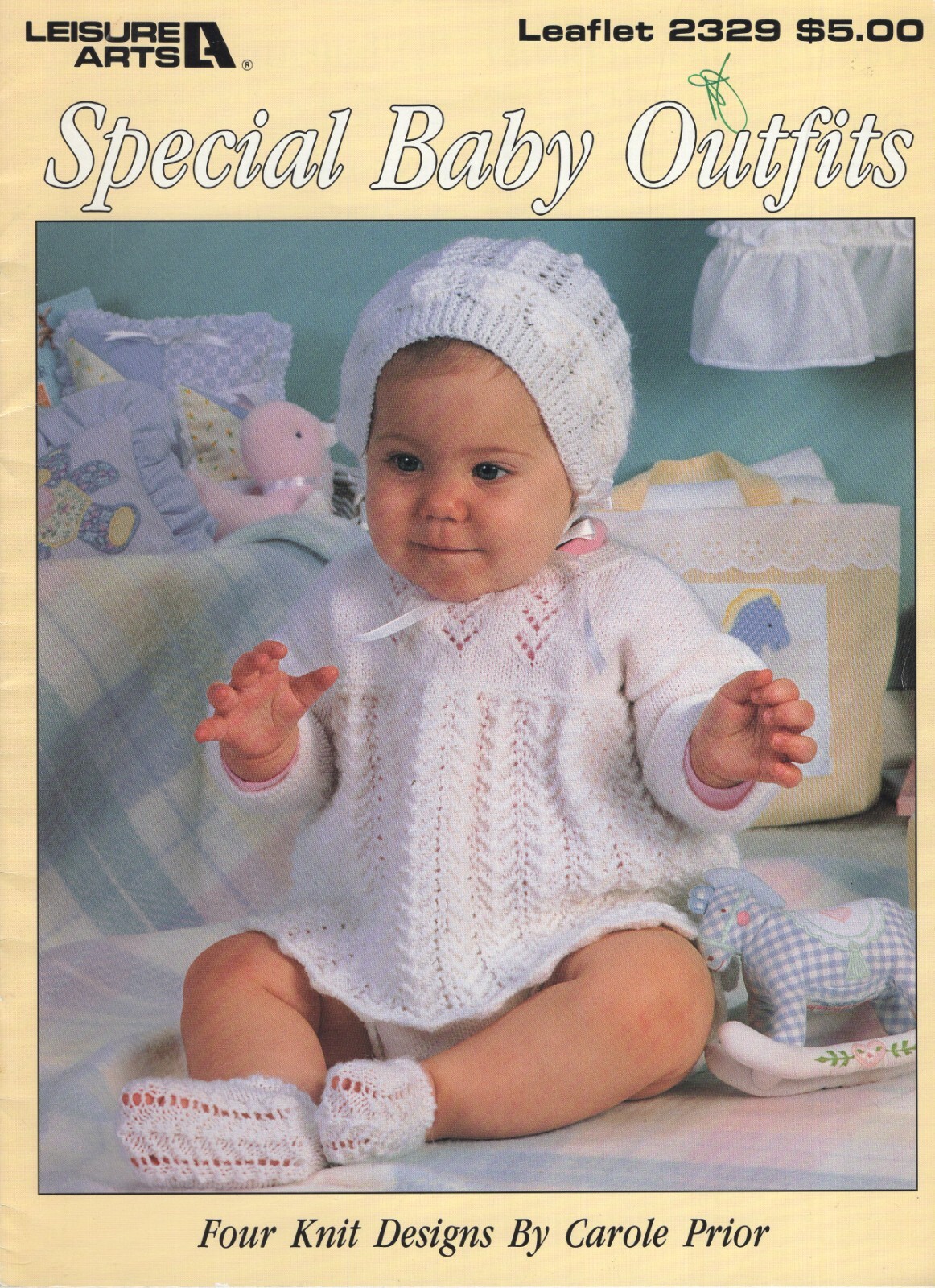 SPECIAL BABY OUTFITS 4 Knit Designs 6 Months Knitting Leaflet 2329 Tops Panties+