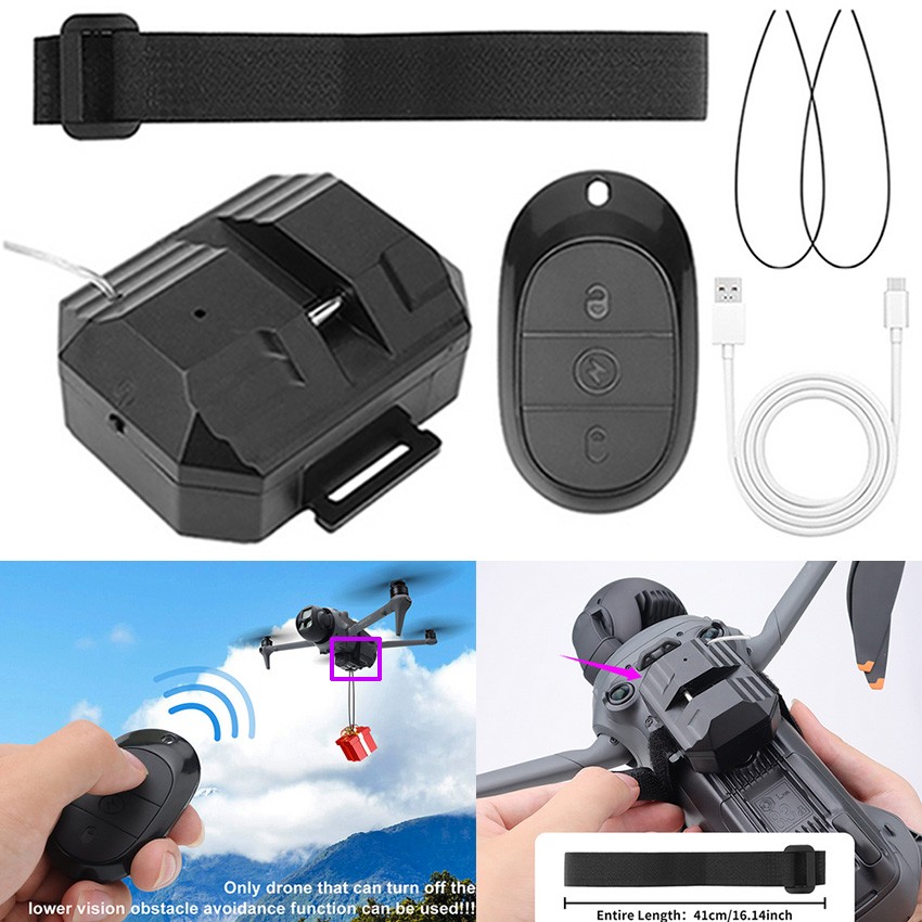 For DJI Mavic 4 Pro Drone Thrower Air Dropper Remote Control Delivery Accessory