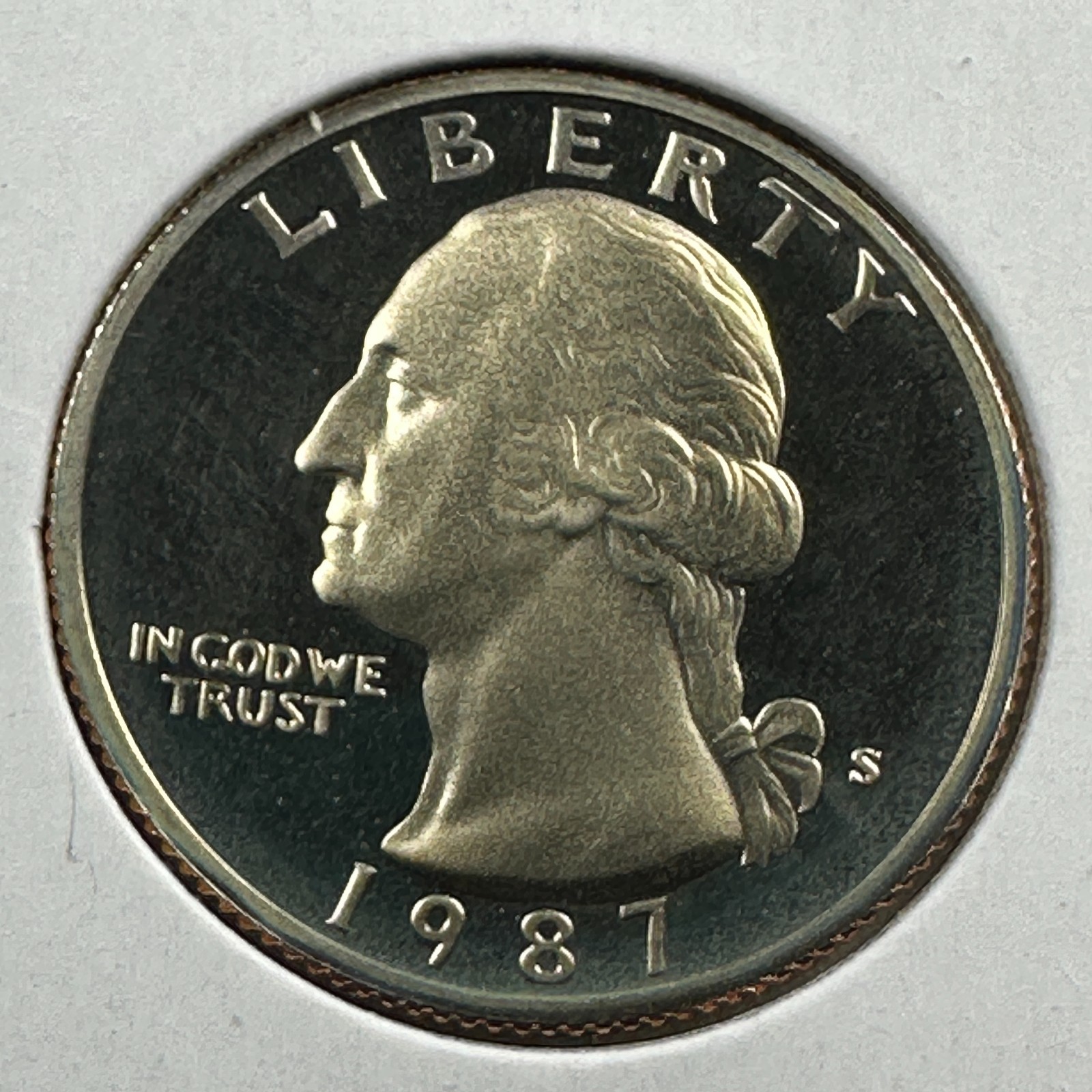 1987-S 25C CLAD PROOF Washington Quarter (87746)