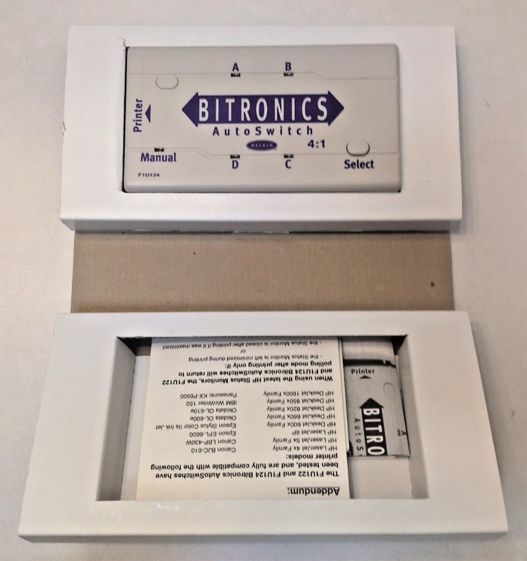 Belkin Bitronics AutoSwitch F1U124, 1EEE1284 Parallel Printer, Free Shipping