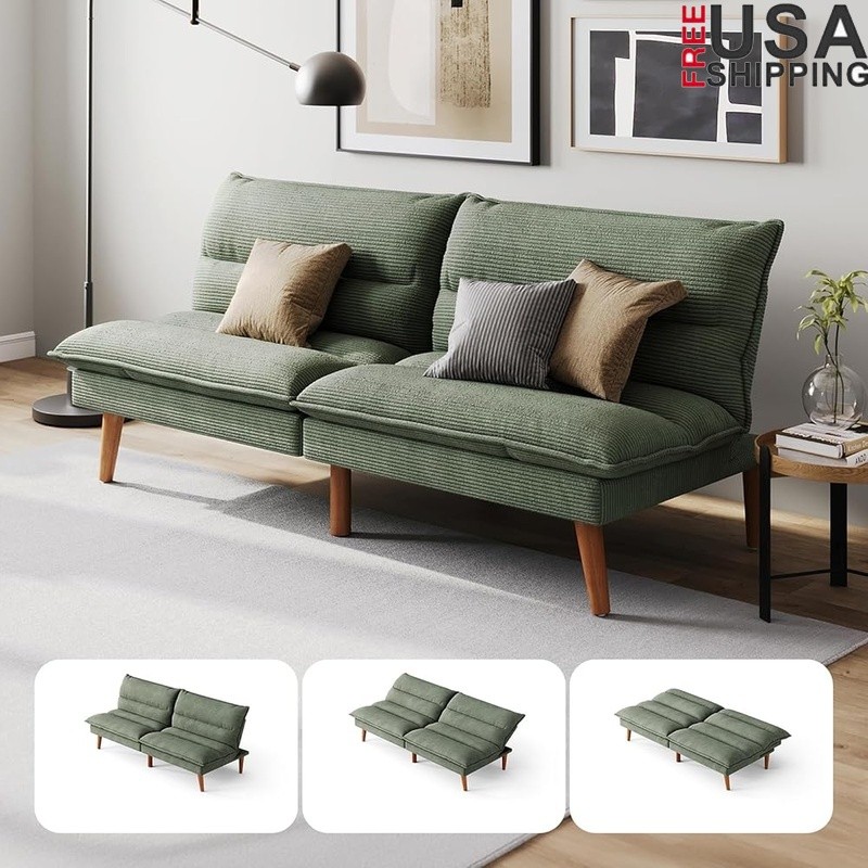 3-in-1 Multifunctional Futon Sofa Bed Adjustable Recliner Loveseat Comfort Couch