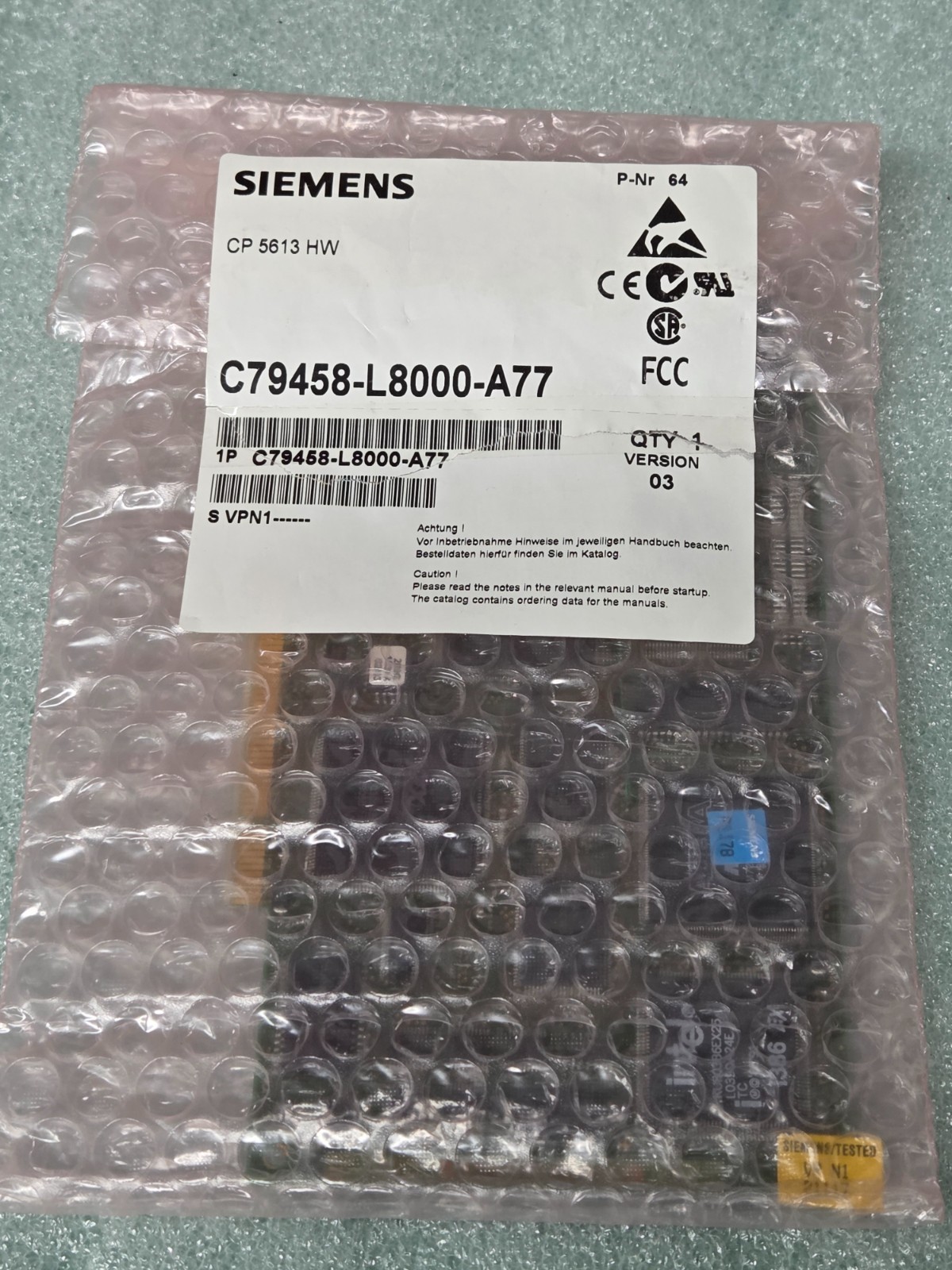 SIEMENS CP 5316 C79458-L8000-A77 Communication Module Card