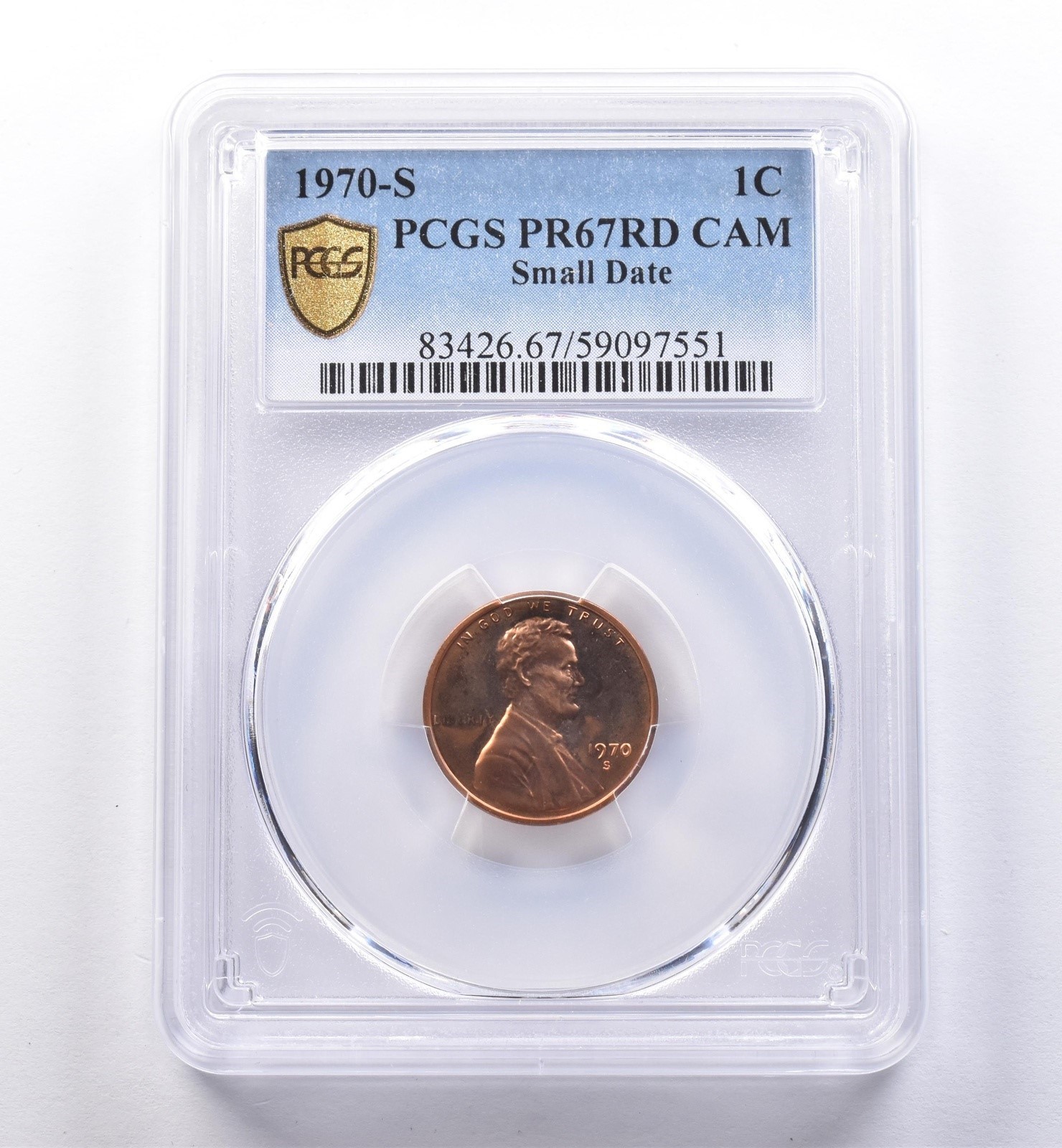 1970-S Lincoln Memorial Cent Small Date PR67 RD CAM PCGS *8544