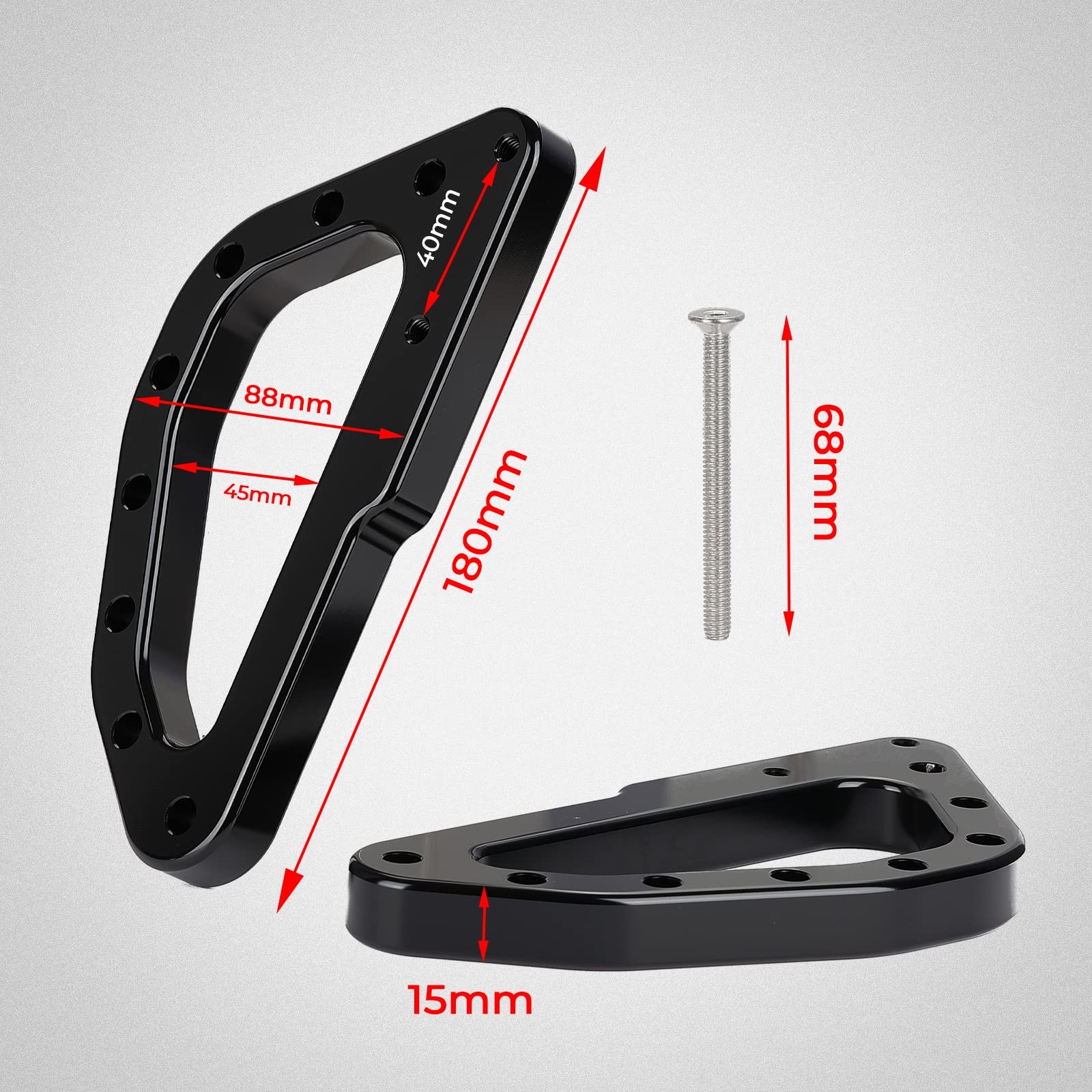 KEMIMOTO UTV X3 Grab Handles Roll Bar Aluminum Compatible Black