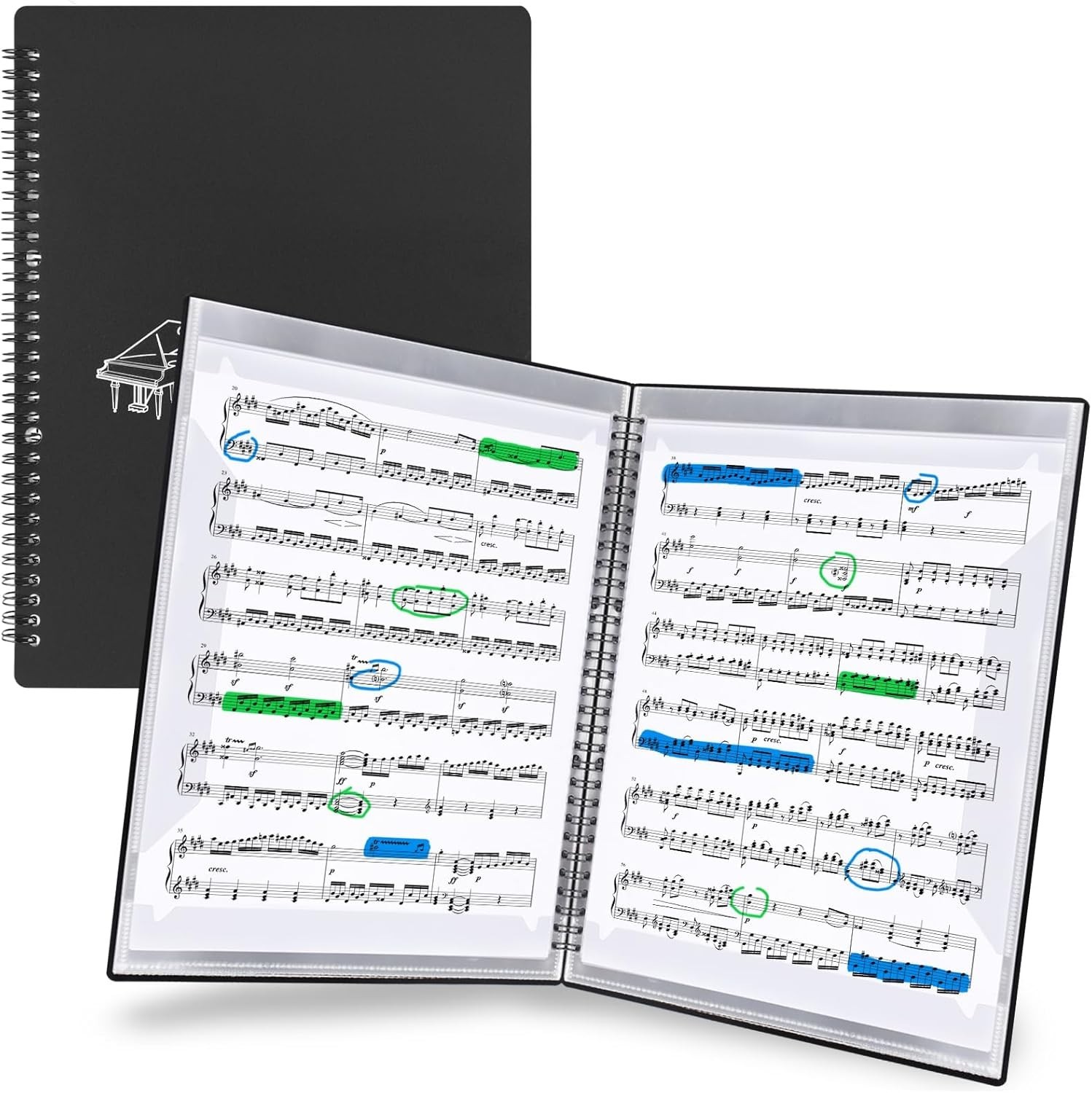 Sheet Music Folder Premium Folder Organizer for Black 1 Pack