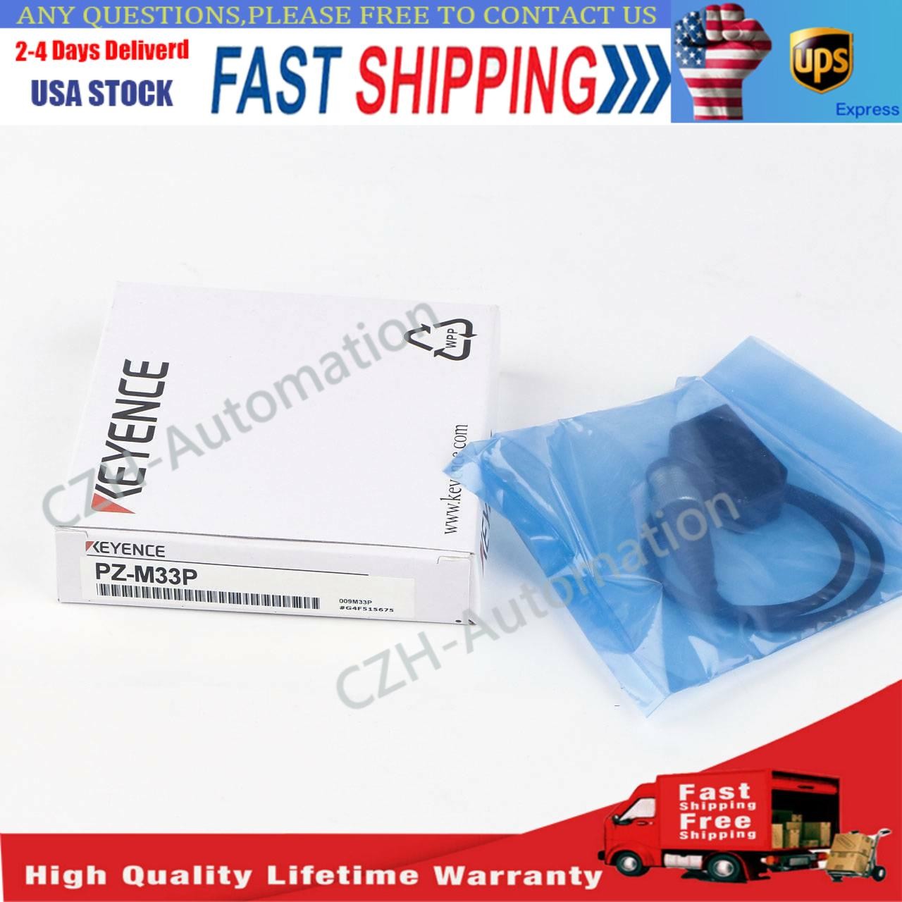 One New Keyence PZ-M33P Photoelectric Sensor Switch PZM33P US Free TAX