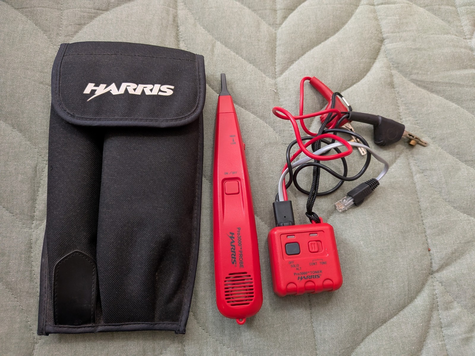 Harris Pro 3000 Probe and Toner POWER TESTED With Pouch 26100-900