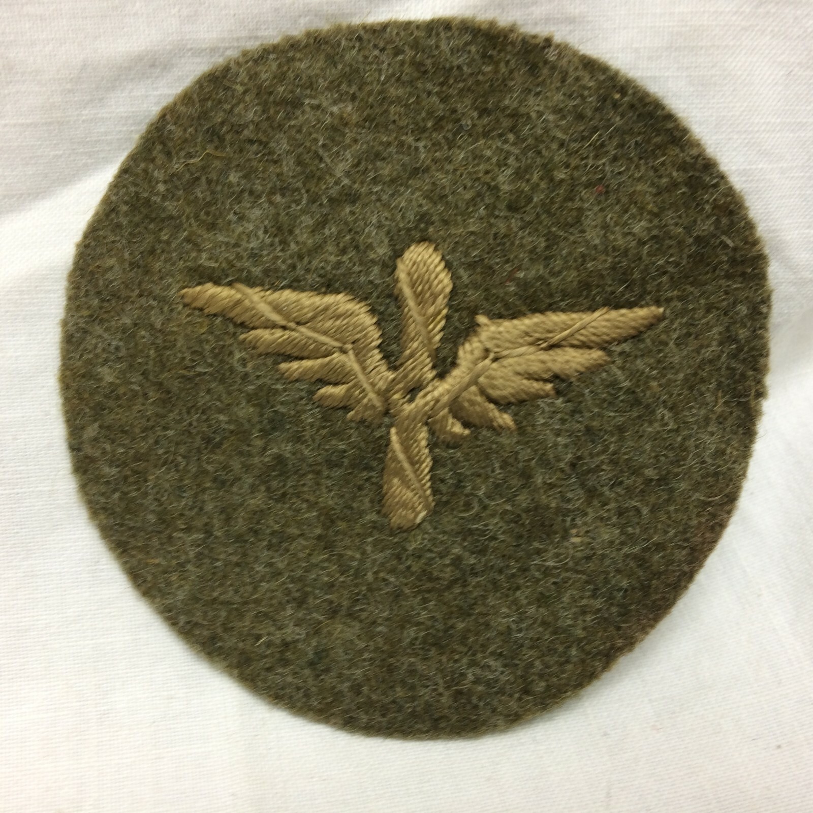 Patch Badge WWI Era Air Service Insignia On Felt Brown PFC Rank 1918 1919