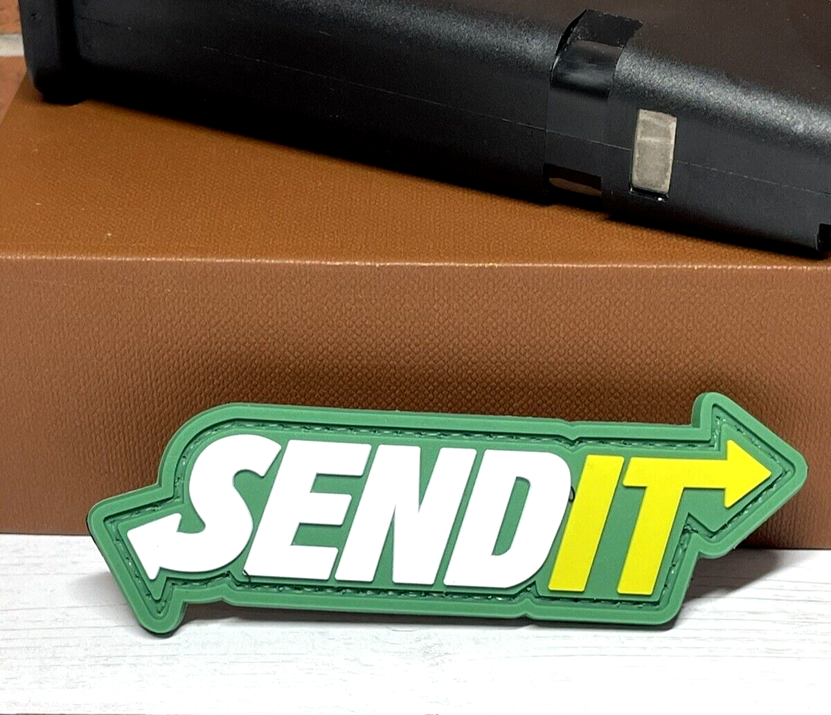 PVC Tactical Morale Patch, Send It Patch, Send It Gun Patch