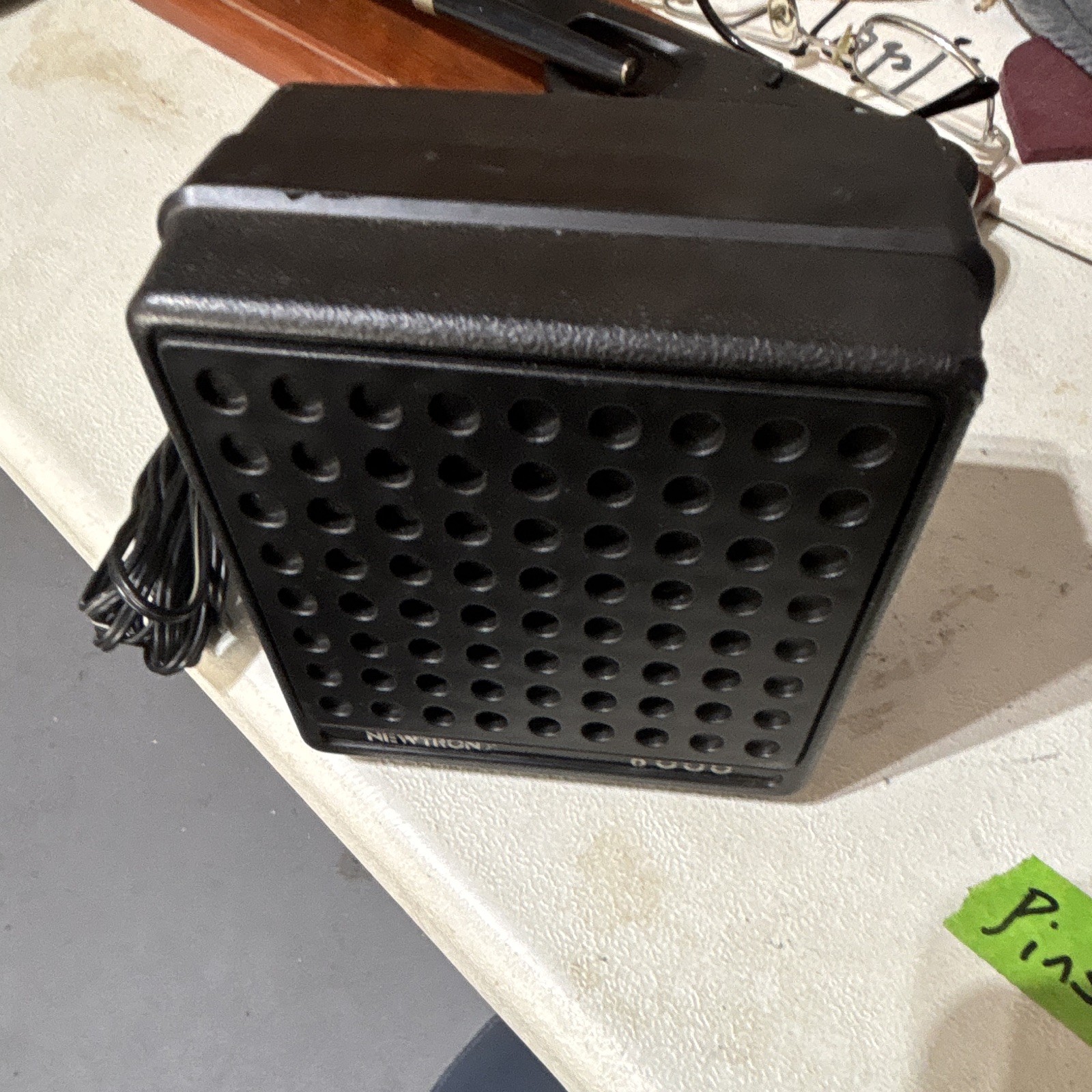 NEWTRON 6000 Wired External Speaker, Black Rectangular, Universal Compatible