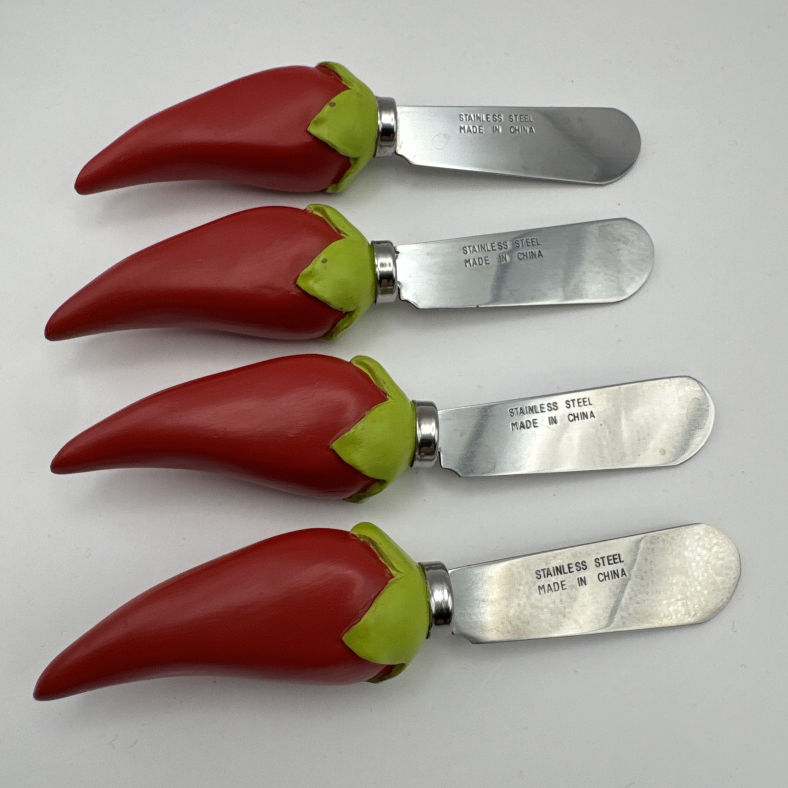 Summer Living "Salsa" Chili Pepper Design Spreaders Set 4