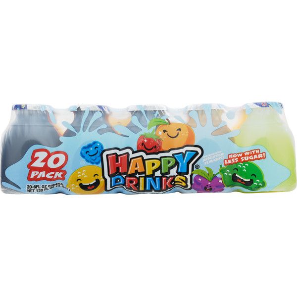 Happy Drinks Drinks, Assorted Flavors, 20 x 6 fl oz Free Shipping!!!!!