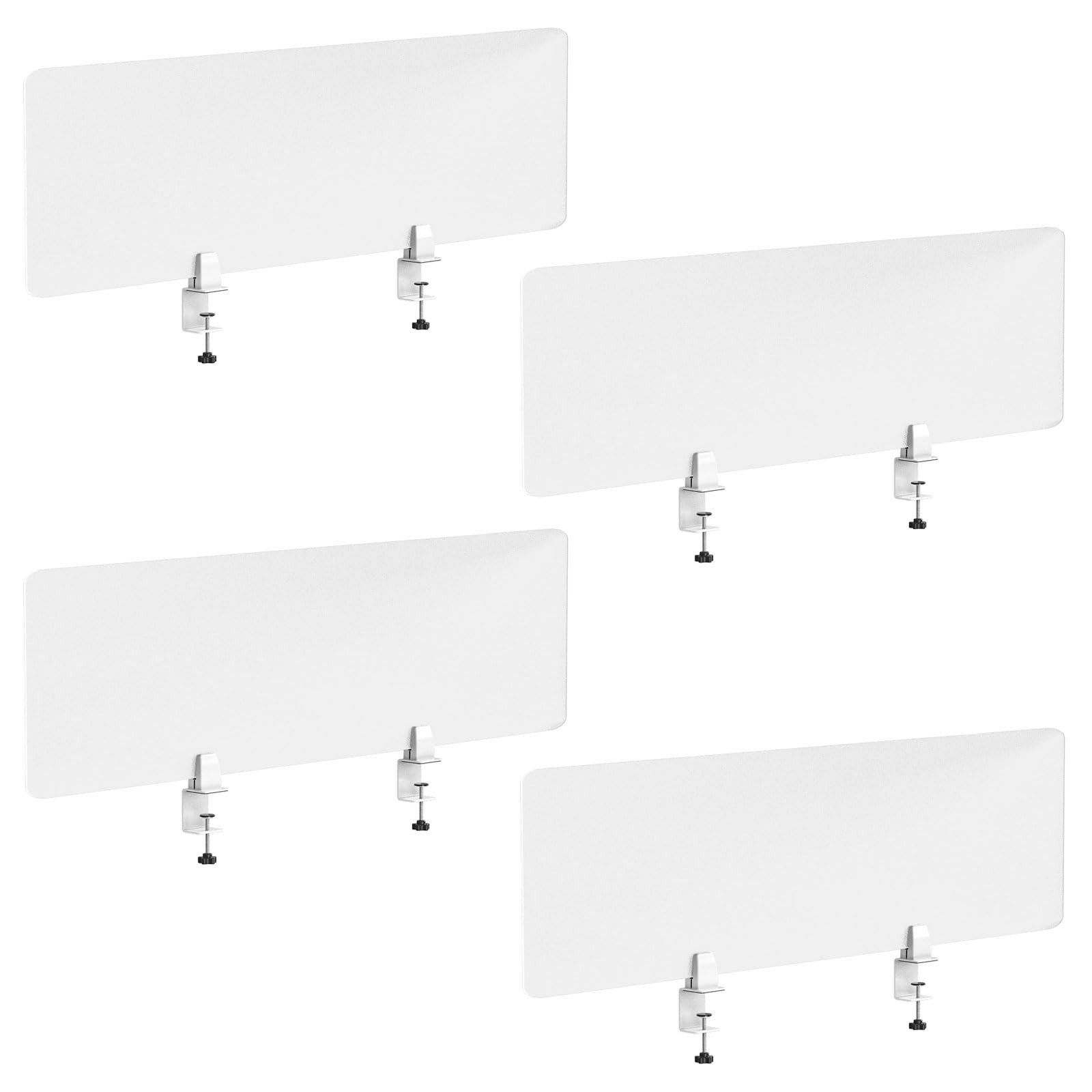 Desk Divider 4 Pcs Desk Privacy Panel 47.2''L x 15.8W'' Office Partitions Fro...