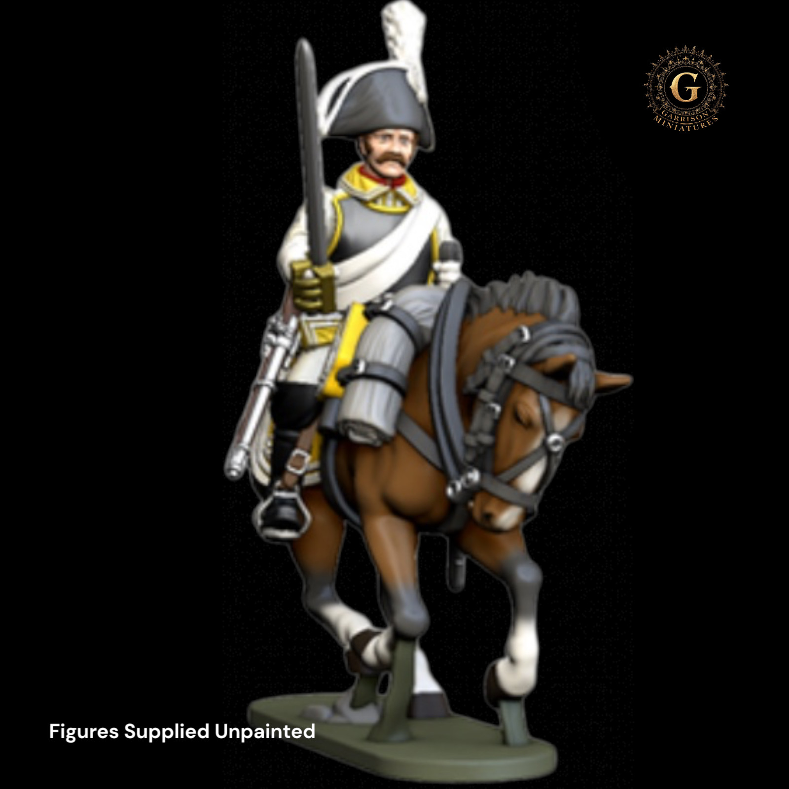 Napoleonic 28mm Saxony Cuirassiers Advancing X3 UNPAINTED 28mm 1/56 Wargames